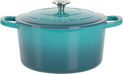 3 Quart Enameled Cast Iron Dutch Oven – Aqua - Curated Catalog O0