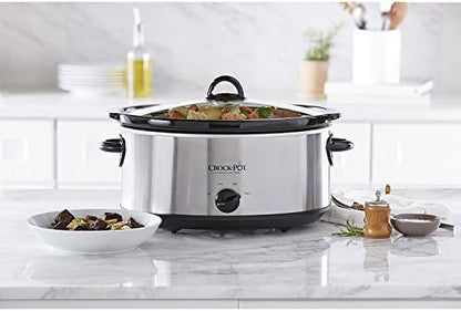 7 Quart Oval Manual Slow Cooker – Stainless Steel - Curated Catalog L5