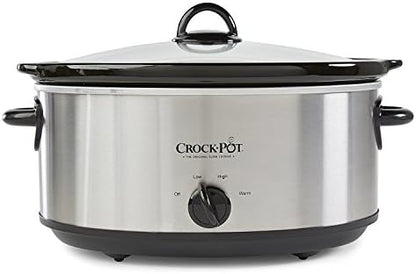7 Quart Oval Manual Slow Cooker – Stainless Steel - Curated Catalog L5