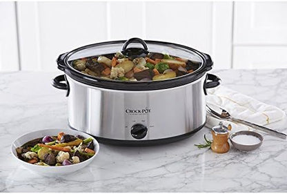 7 Quart Oval Manual Slow Cooker – Stainless Steel - Curated Catalog L5