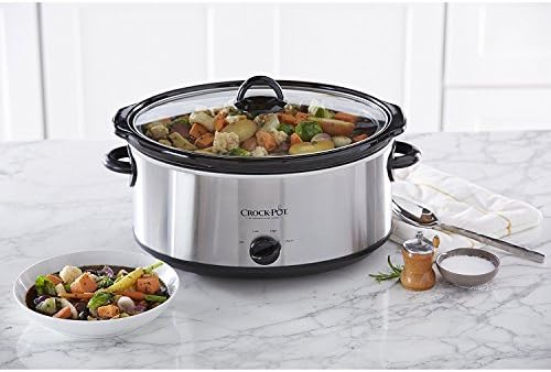 7 Quart Oval Manual Slow Cooker – Stainless Steel - Curated Catalog L5