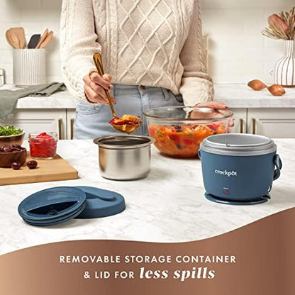 Electric Lunch Box Food Warmer 20oz – Faded Blue - Curated Catalog T0