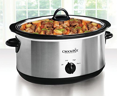 7 Quart Oval Manual Slow Cooker – Stainless Steel - Curated Catalog L5