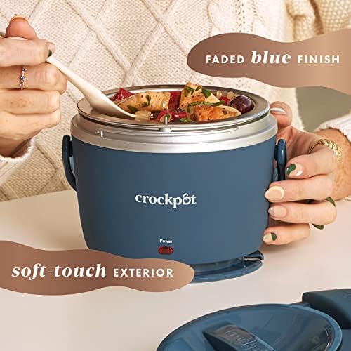 Electric Lunch Box Food Warmer 20oz – Faded Blue - Curated Catalog T0