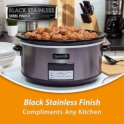 8 Quart Programmable Slow Cooker with Auto Warm - Curated Catalog Z0