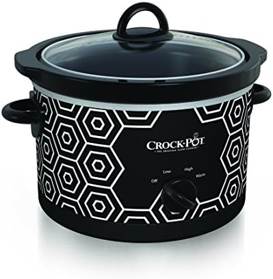 4.5 Quart Portable Slow Cooker – Black & White - Curated Catalog M4