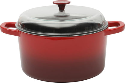 3 Quart Enameled Cast Iron Dutch Oven – Aqua - Curated Catalog O0