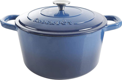 3 Quart Enameled Cast Iron Dutch Oven – Aqua - Curated Catalog O0
