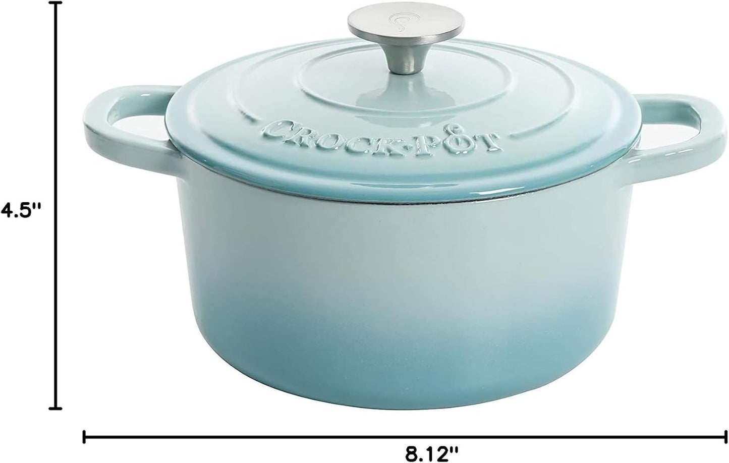 3 Quart Enameled Cast Iron Dutch Oven – Aqua - Curated Catalog J4