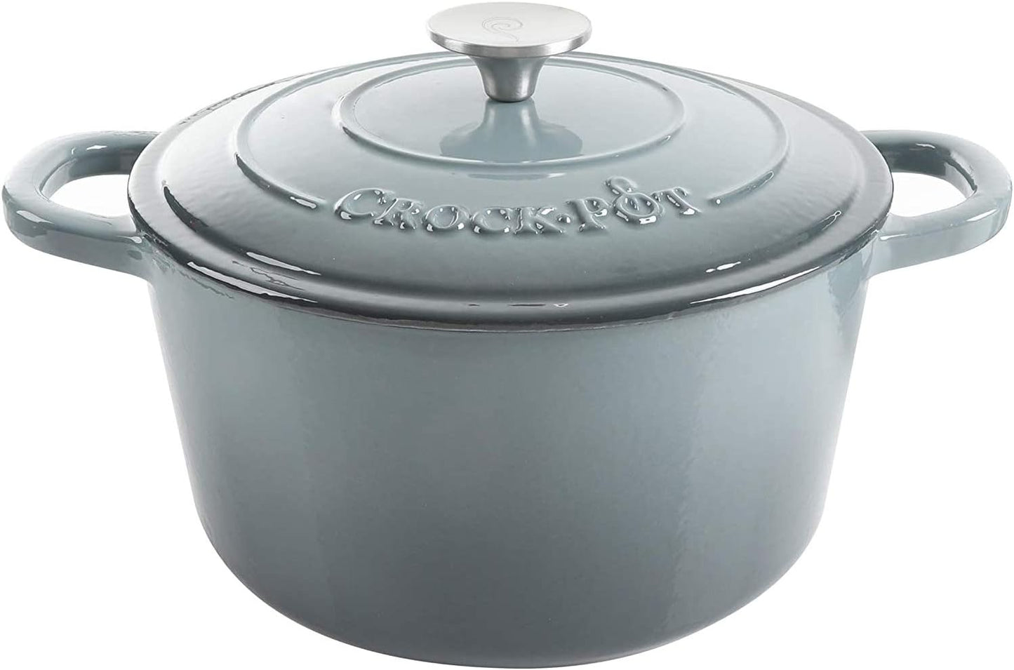 3 Quart Enameled Cast Iron Dutch Oven – Aqua - Curated Catalog O0