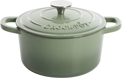 3 Quart Enameled Cast Iron Dutch Oven – Aqua - Curated Catalog O0
